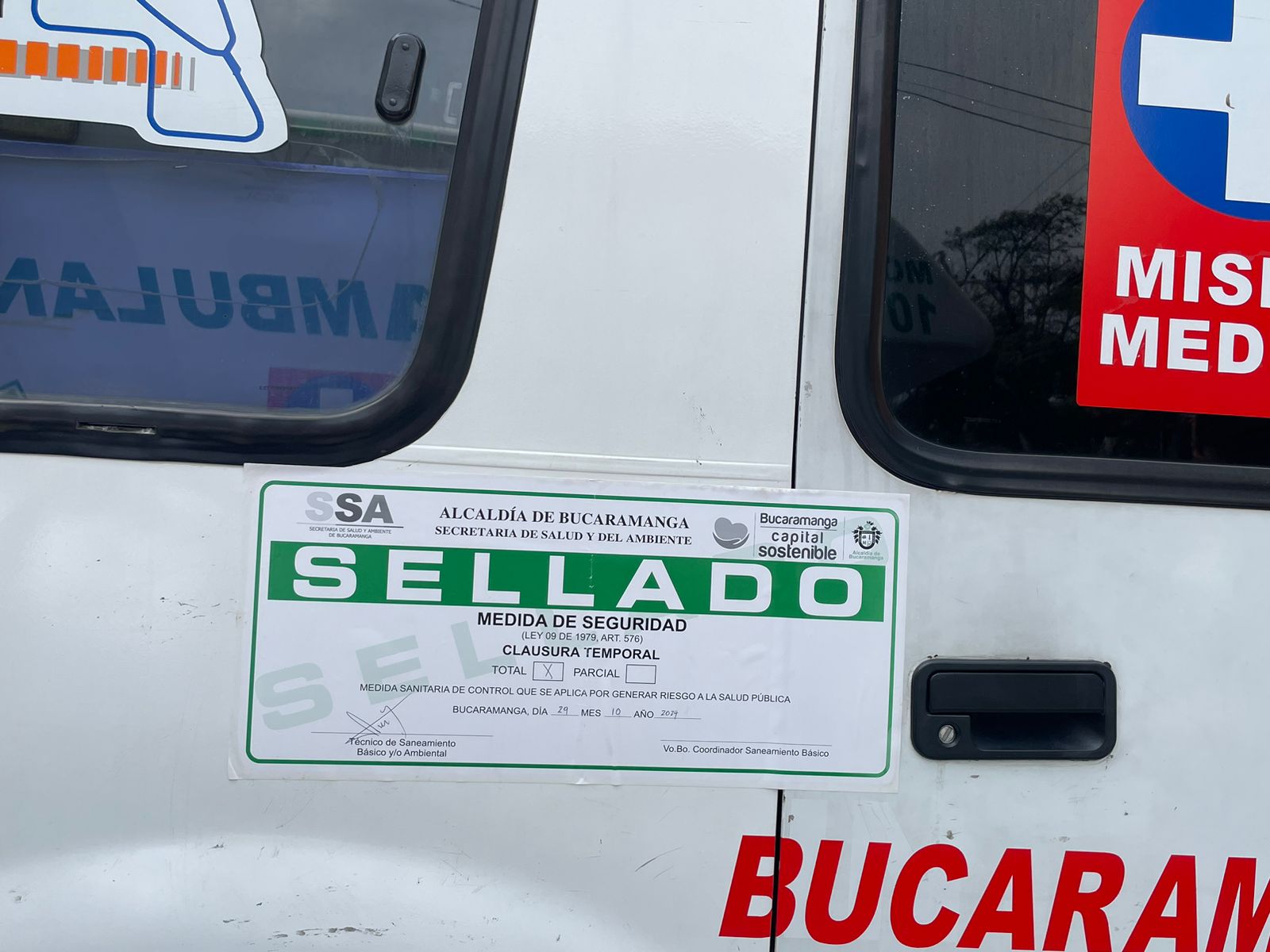 OPERATIVO DE CONTROL A AMBULANCIAS EN BUCARAMANGA